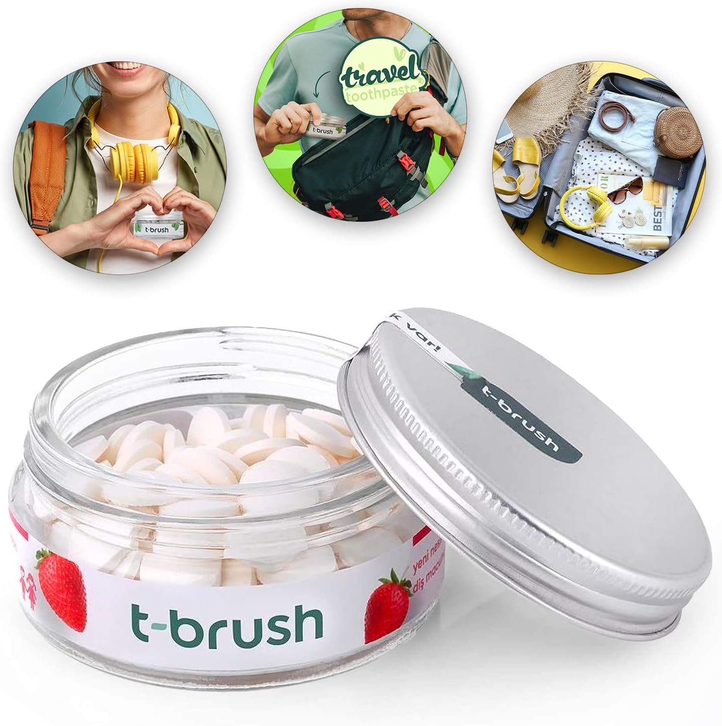 T-brush Strawberry Toothpaste Tablets (90 tablets)