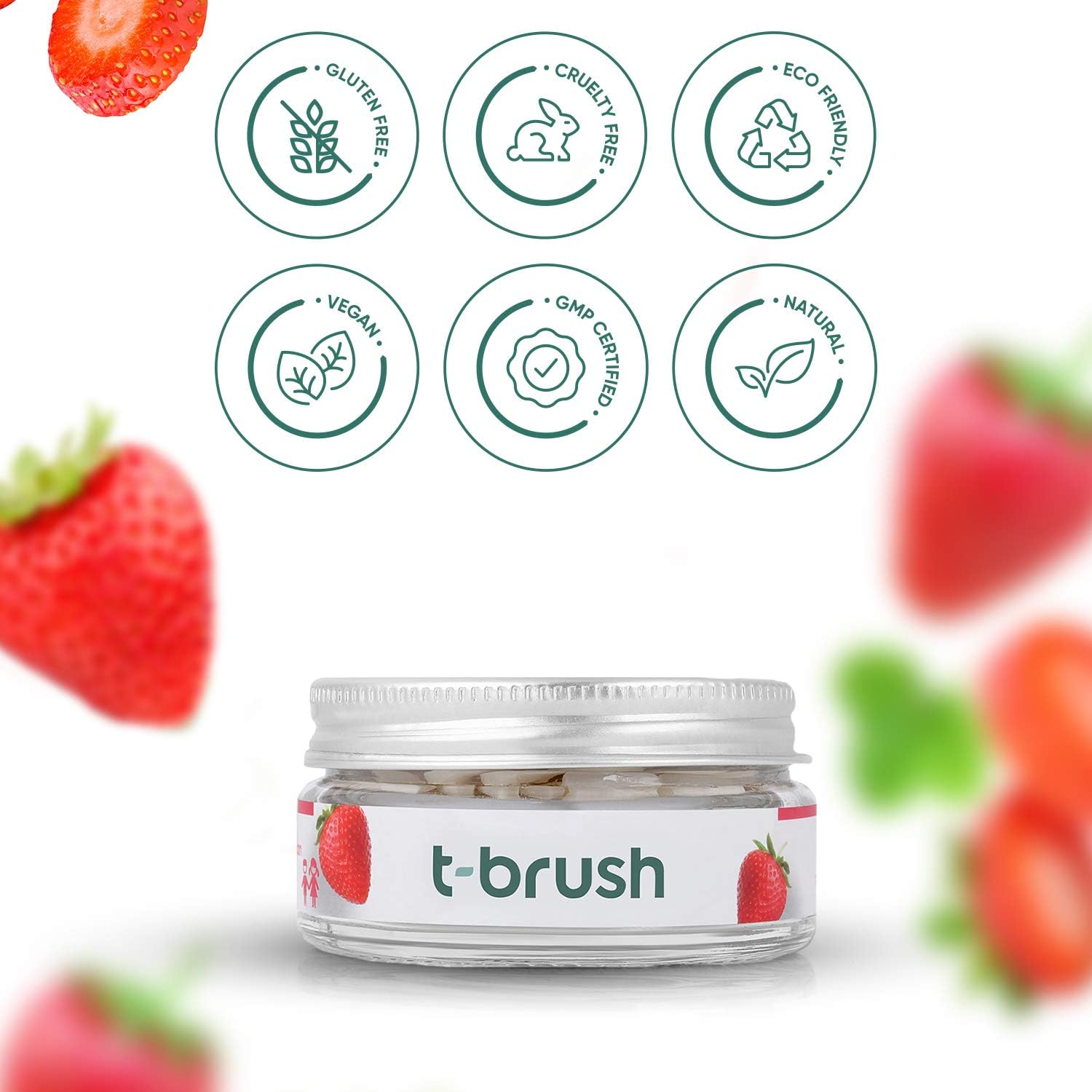 T-brush Strawberry Toothpaste Tablets (90 tablets)