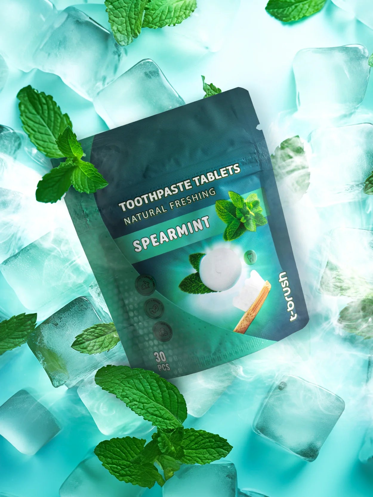 T-Brush Mint Flavour Toothpaste Tablets ( Standing Pouch)