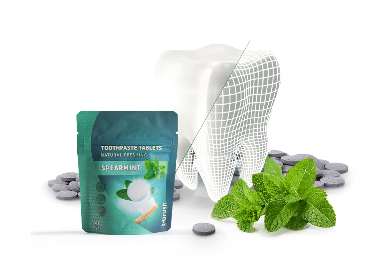 T-Brush Mint Flavour Toothpaste Tablets ( Standing Pouch)