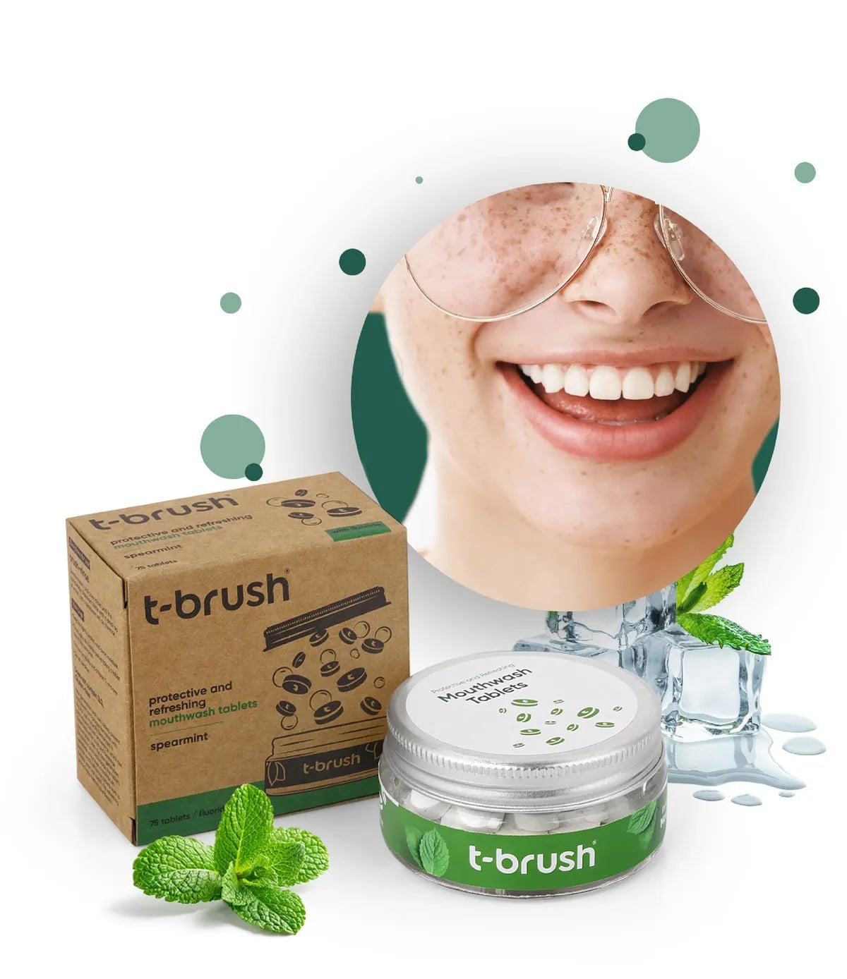 T-brush Mouthwash Tablets Spearmint ( 75 tablets)