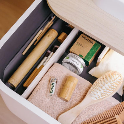 T-brush Bamboo Toothbrush Storage Container