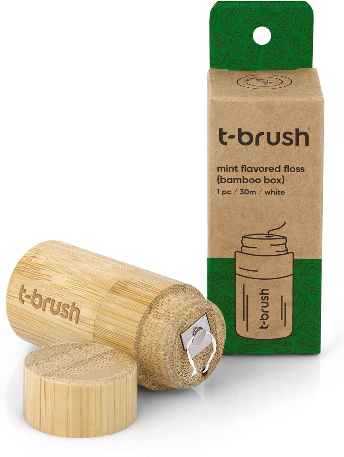 T-brush Mint Dental Floss Bamboo Box - 30m