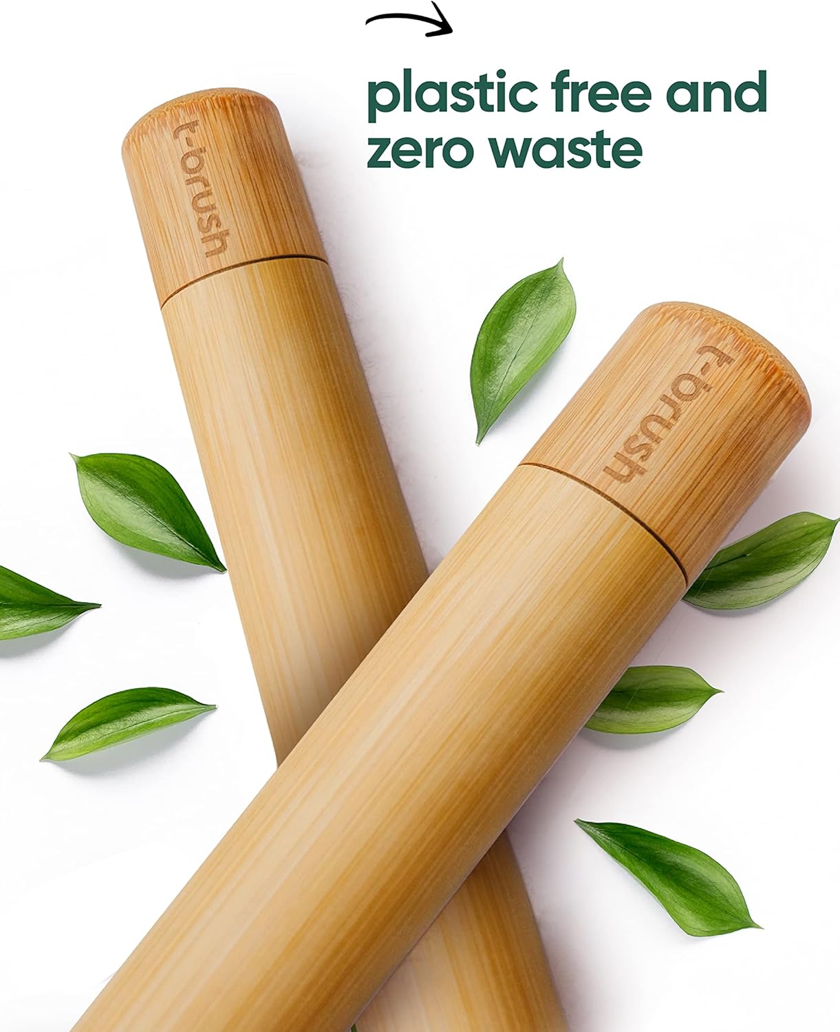 T-brush Bamboo Toothbrush Storage Container
