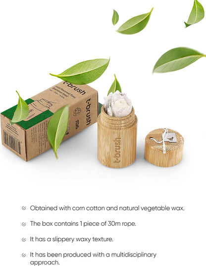 T-brush Mint Dental Floss Bamboo Box - 30m