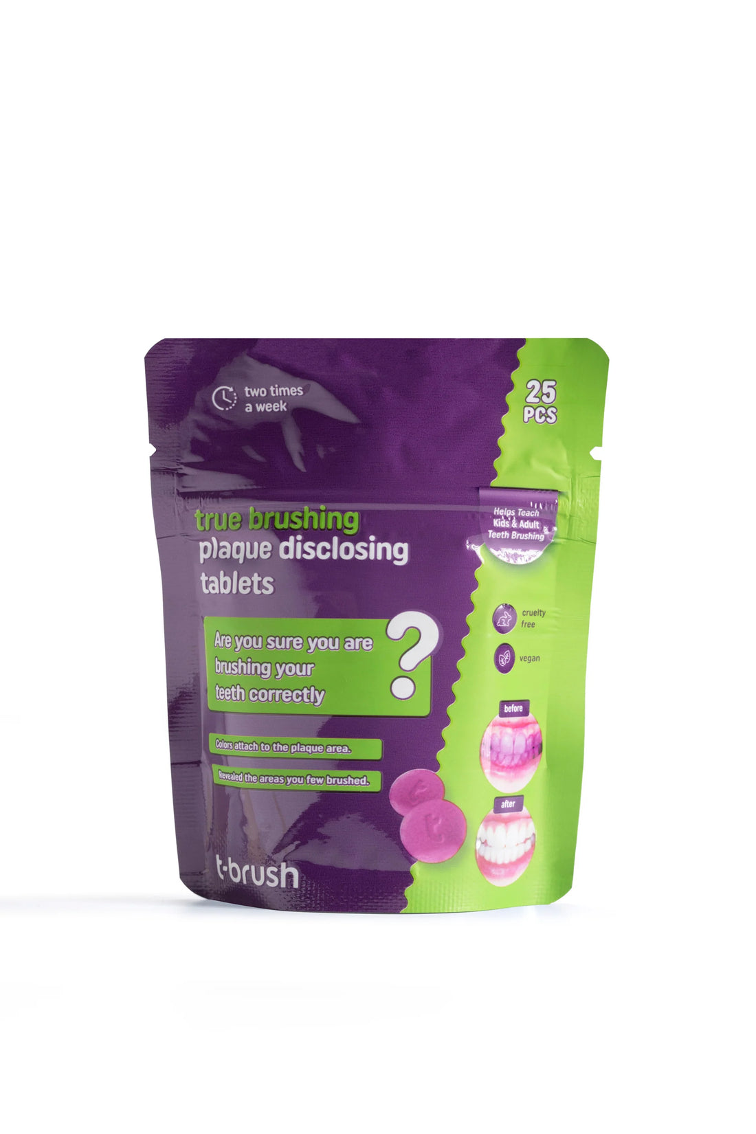 T-Brush Plaque Disclosing Tablets ( Standing Pouch)