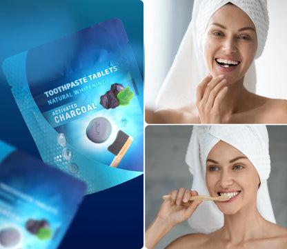 T-Brush Activated Charcoal Toothpaste Tablets ( Standing Pouch)