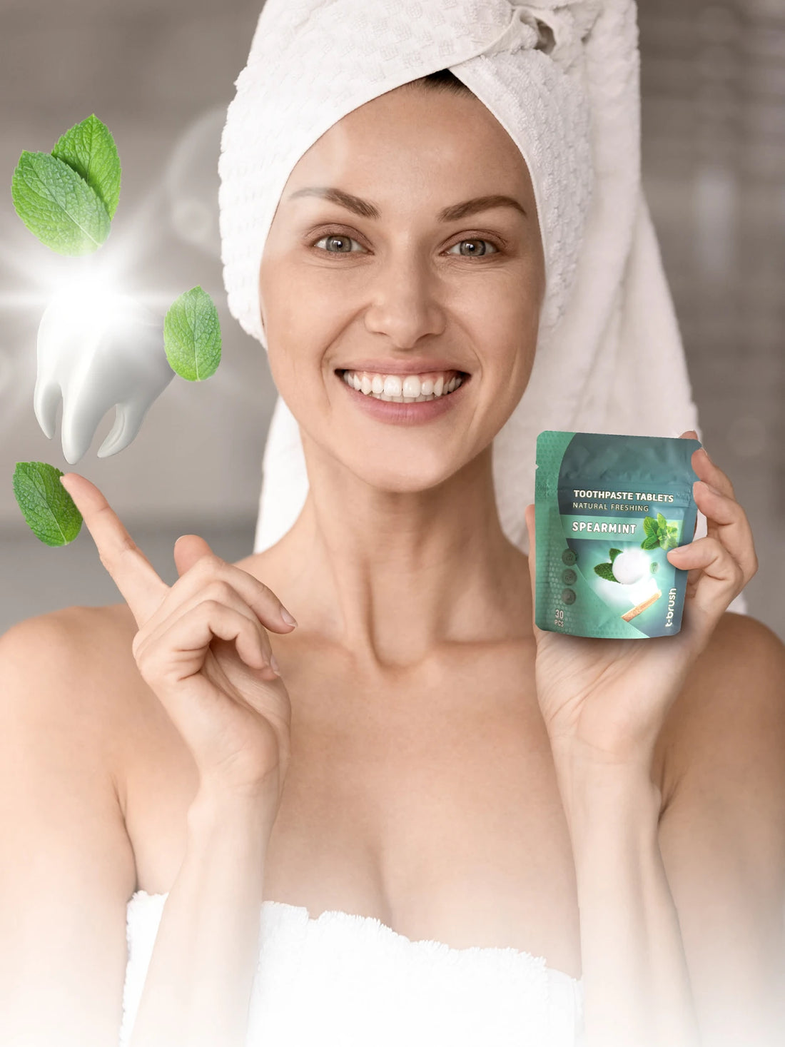 T-Brush Mint Flavour Toothpaste Tablets ( Standing Pouch)