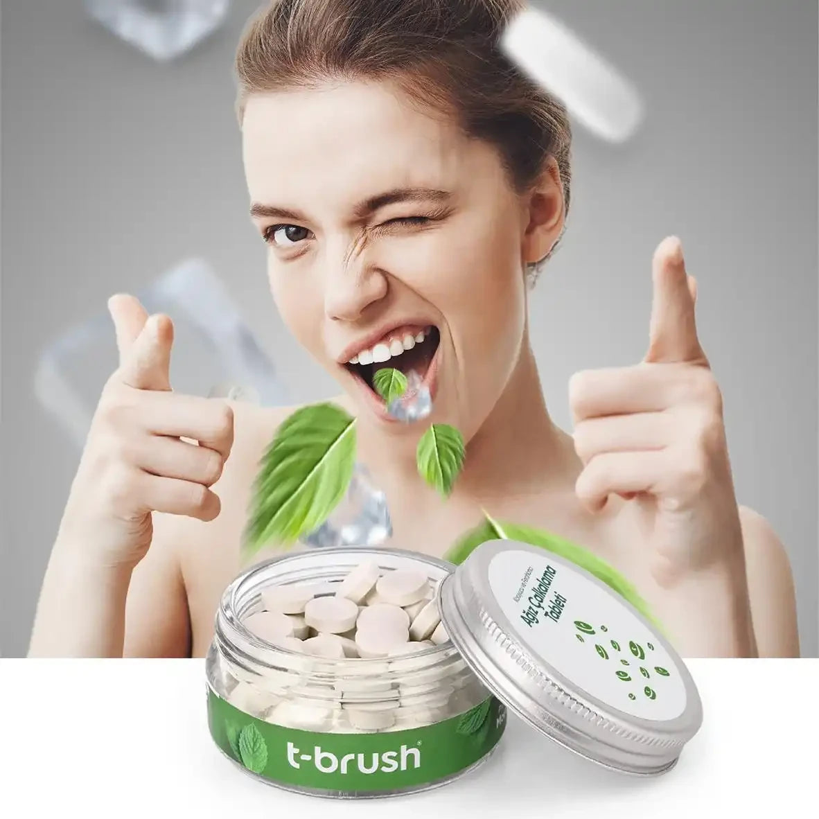 T-brush Mouthwash Tablets Spearmint ( 75 tablets)
