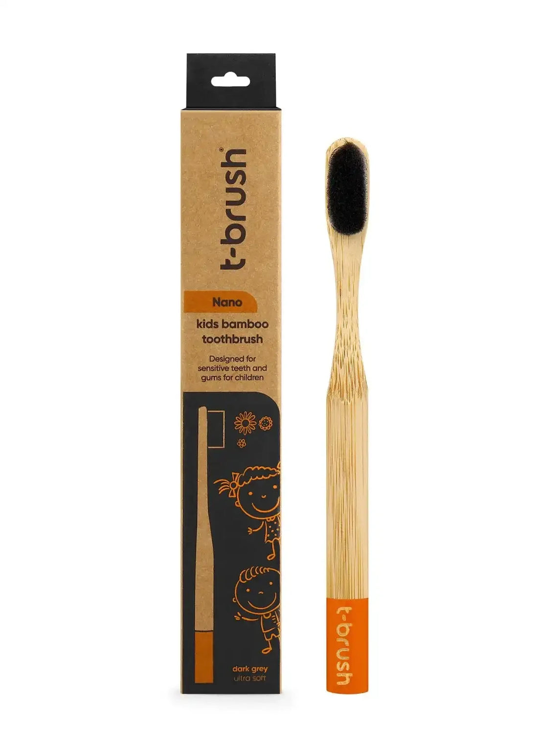 T-brush Nano Kids Toothbrush ( black) - Ultra Soft