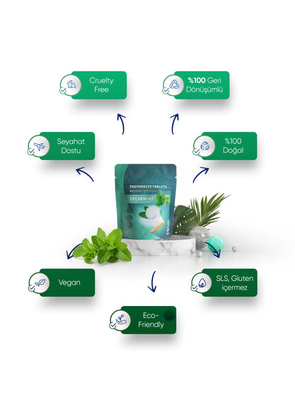 T-Brush Mint Flavour Toothpaste Tablets ( Standing Pouch)
