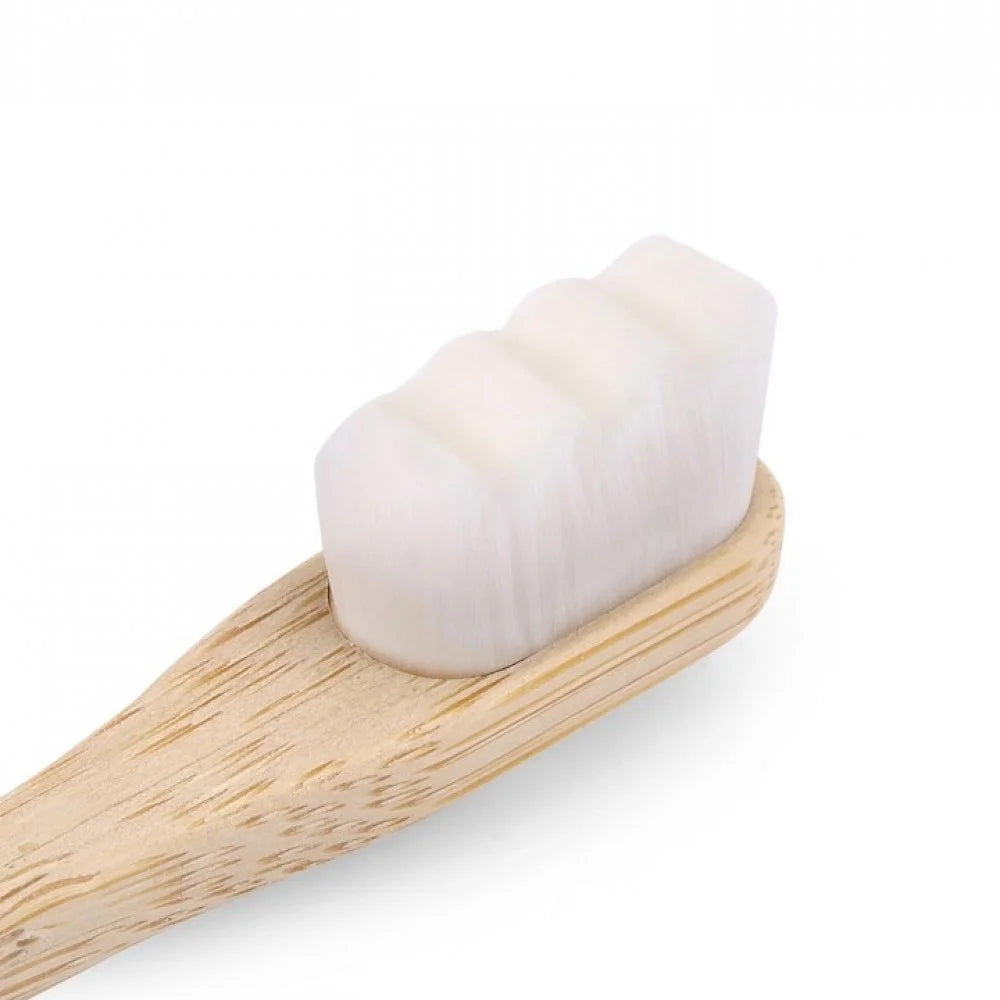 T-brush Adult Nano Bamboo Toothbrush (white) - Ulrta Soft